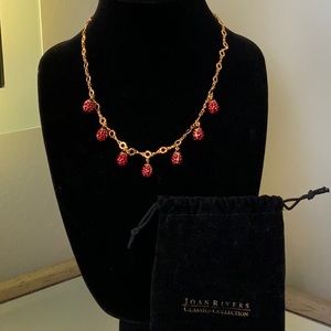 Joan Rivers lady bug gold necklace